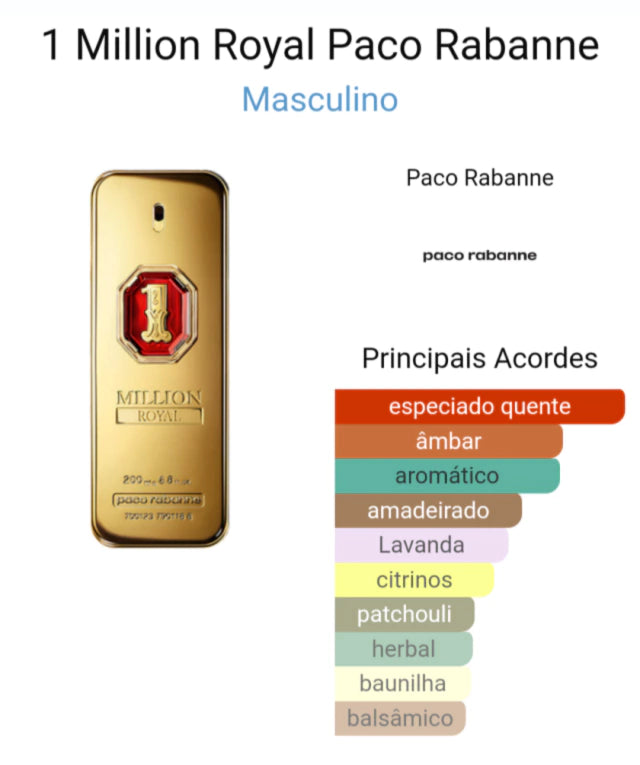 Miniatura Perfume Original One Million Royal 5 ml Paco Rabanne