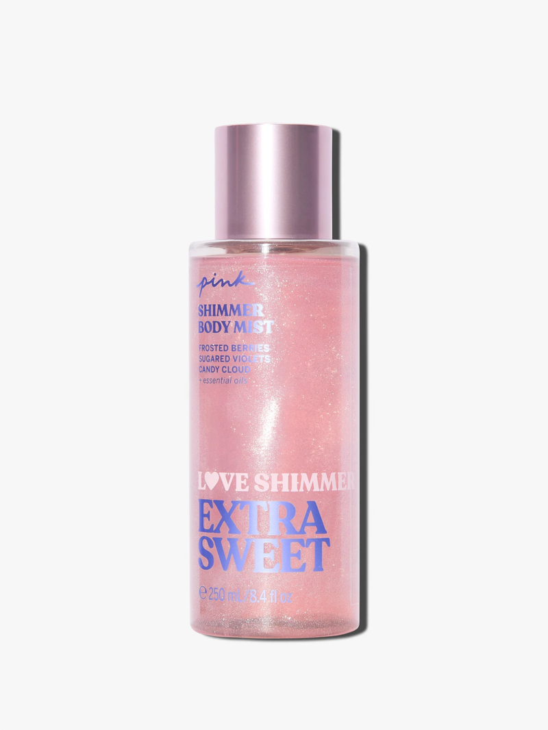 BODY SPLASH PINK LOVE SHIMMER EXTRA SWEET VICTORIA'S SECRET - EDIÇÃO LIMITADA
